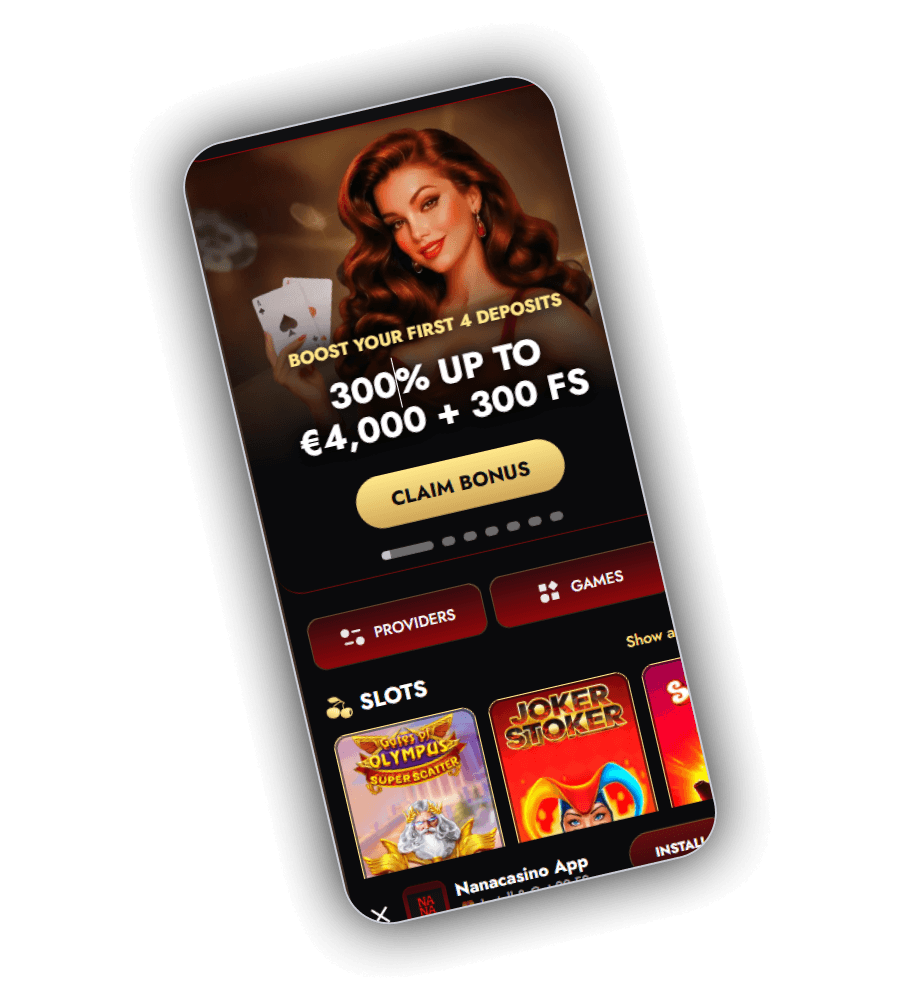 Nana Casino lobby on a phone